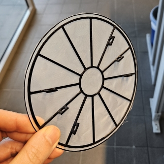 Filter Siebträger Detial schwarz